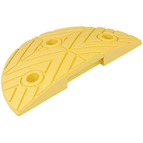 Verkeersdrempel rubber, Model: Eindelement, Geschikt voor: 20 km/u, Type: Modulair, Materiaal: Rubber