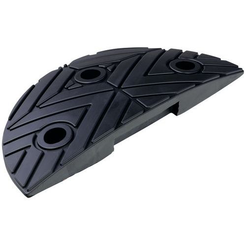 Verkeersdrempel rubber, Model: Eindelement, Geschikt voor: 20 km/u, Type: Modulair, Materiaal: Rubber