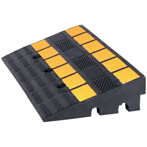 Stoeprand Oprit 2 kabelkanalen, Materiaal: Rubber, Max. belasting: 40000 kg, Totale breedte: 360 mm