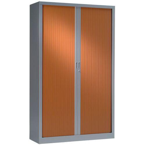 Roldeurkast houtkleurig, hoogte 100 cm - Vinco