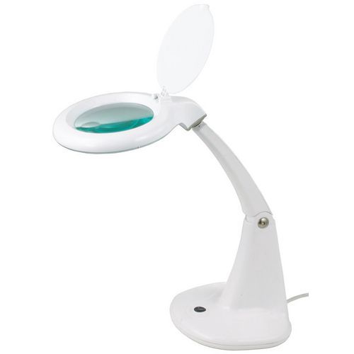 Ronde loeplamp met led - 550 lm - Voet - Vergroting 1,75x - Manutan Ronde loeplamp met led - 550 lm - Voet - Vergroting 1,75x - Manutan