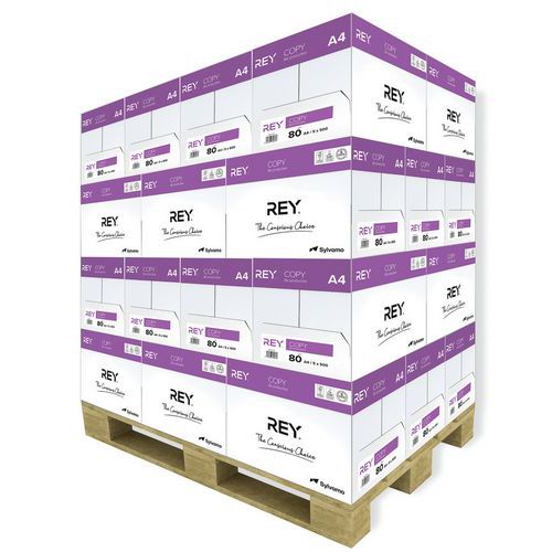Papier Rey Copy A4 80 g – Pallet van 240 pakken papier – Rey