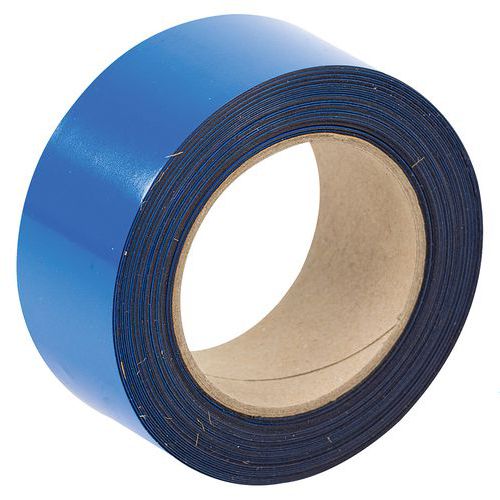 Bande magnétique effaçable pour marquage 10m - Bleu - Manutan Expert