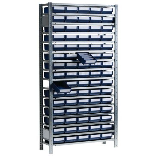Rek met ladebakken serie B - Diepte 300 mm