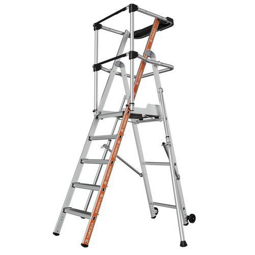 Werkplatform PIR PIRL Raptor met band - 2 tot 7 treden - Tubesca Comabi
