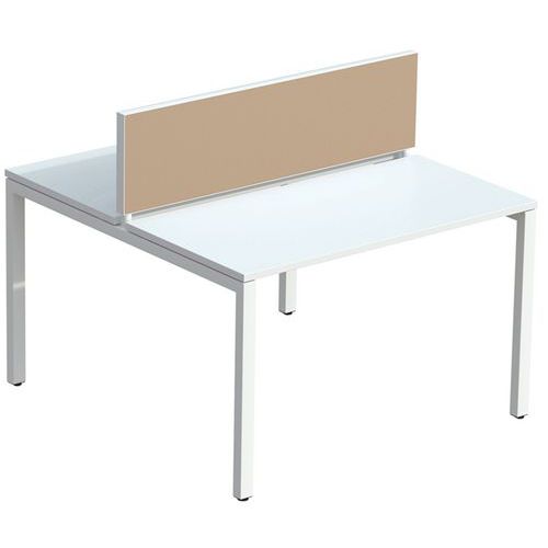 Tussenschot voor bureau Bench EasyOffice stof M1 - Meet By Paperflow