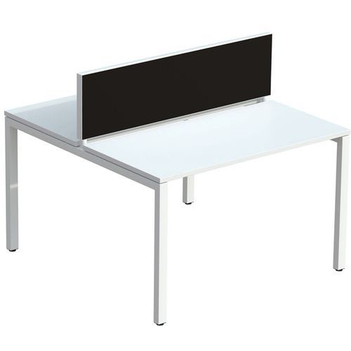 Tussenschot voor bureau Bench EasyOffice stof M1 - Meet By Paperflow