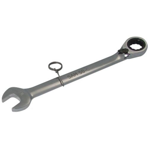 Ringsteeksleutel met ratel in mm met clip, Aantal sleutels: 1, Omkeerbare ratel: nee, Lengte: 165.3 mm