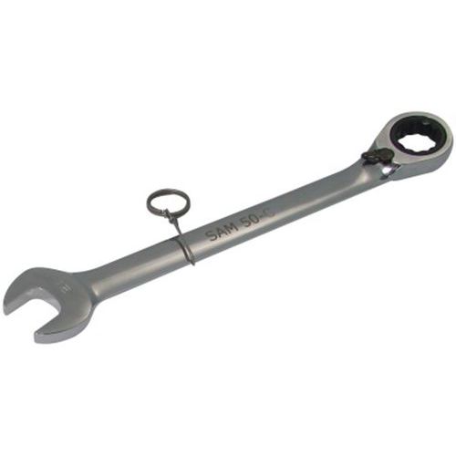 Ringsteeksleutel met ratel in mm met clip, Aantal sleutels: 1, Omkeerbare ratel: nee, Lengte: 291.5 mm