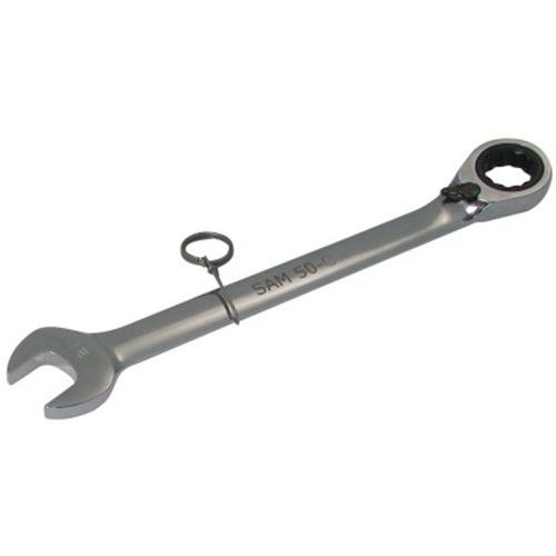 Ringsteeksleutel met ratel in mm met clip, Aantal sleutels: 1, Omkeerbare ratel: nee, Lengte: 331.5 mm