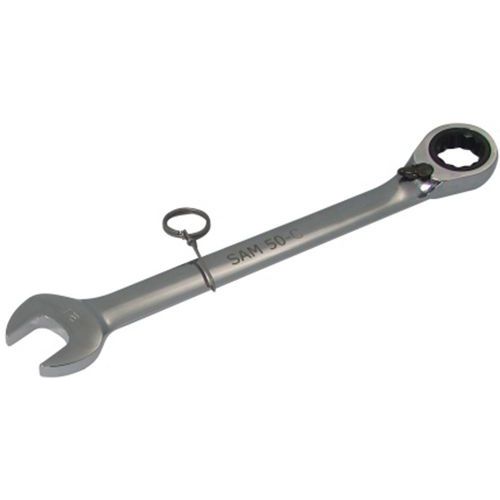 Ringsteeksleutel met ratel in mm met clip, Aantal sleutels: 1, Omkeerbare ratel: nee, Lengte: 417.5 mm