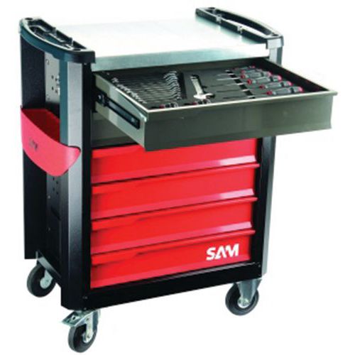 Gereedschapswagen 135 delig met 6 laden SERVI-630N module foam