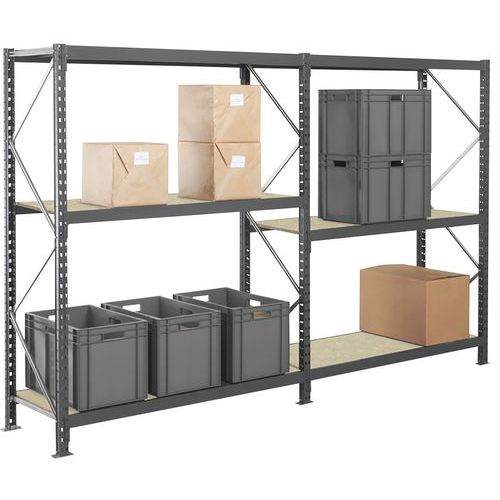 Middelzware magazijnstelling Rayvol - legbord spaanplaat - Manorga