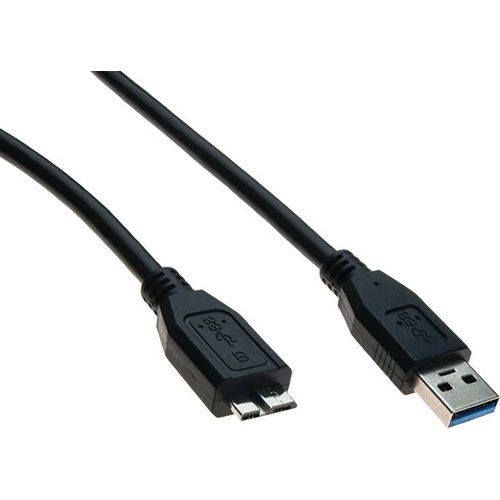 USB 3.0-kabel  type A en micro B zwart - 1,8 m