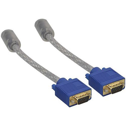 SVGA-kabel verguld transparant HD15 mm - 2 M