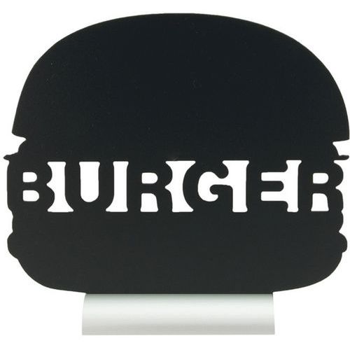 Ardoise de table burger avec socle Silhouette - In Situ
