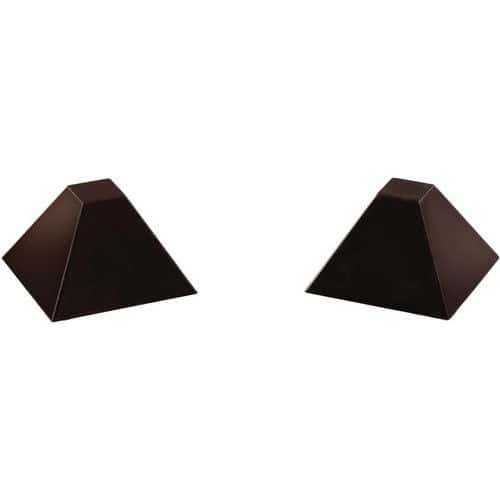 Plaque chocolat de 28 empreintes pyramides carrés - Matfer
