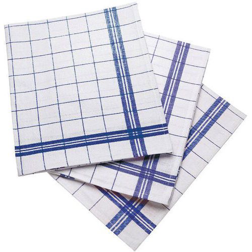 Essuie-verres en coton anti-peluche - Lot de 18 - Matfer Essuie-verres en coton anti-peluche - Lot de 18 - Matfer