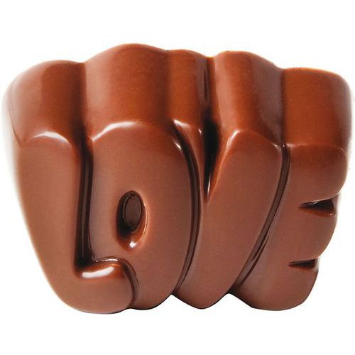 Plaque chocolat de 24 empreintes bonbons Love - Matfer Plaque chocolat de 24 empreintes bonbons Love - Matfer