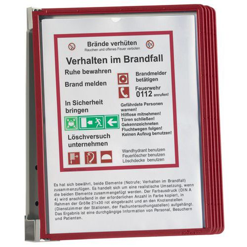 Support mural magnétique Vario® pour 5 pochettes A4 -Durable