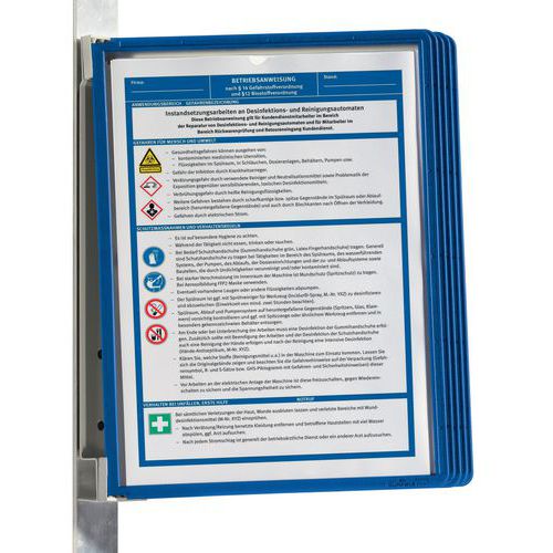 Magnetische wandhouder Vario® voor 5 A4-hoezen - Durable Magnetische wandhouder Vario® voor 5 A4-hoezen - Durable