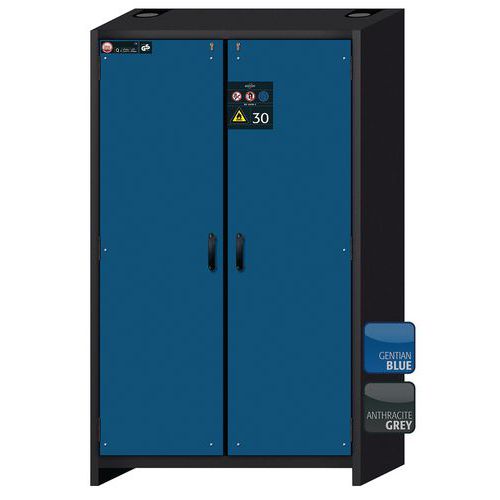 Armoire de sécurité Q-CLASSIC-30 Gris/Bleu RAL 5010 - asecos