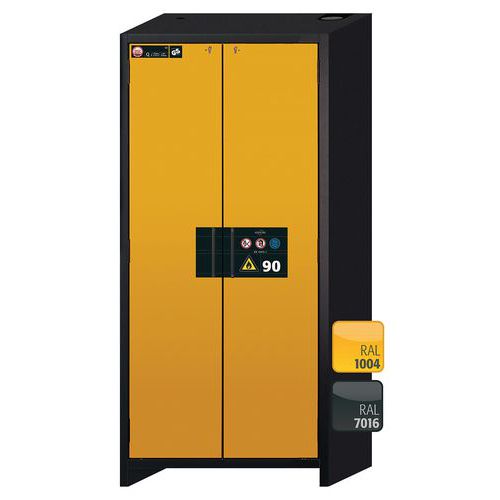 Veiligheidskast Q-CLASSIC-90 Q90.195.090 grijs/geel_Asecos