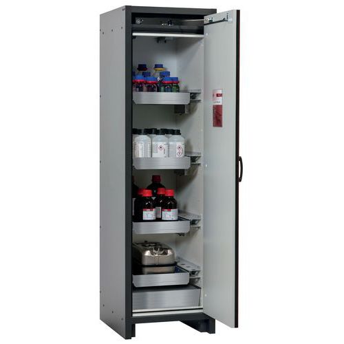 Armoire de sécurité Q-CLASSIC-30 Gris/Rouge RAL 3020 - asecos