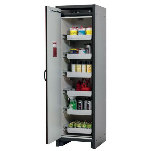 Armoire de sécurité Q-CLASSIC-30 Gris/Rouge RAL 3020 - asecos