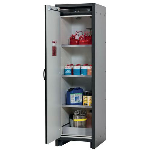 Veiligheidskast Q-CLASSIC-30 Q30.195.056 grijs/grijs_Asecos, Totale hoogte: 1947 mm, Totale breedte: 564 mm