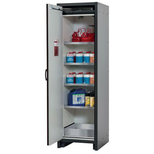Armoire de sécurité Q-CLASSIC-30 Gris/Rouge RAL 3020 - asecos