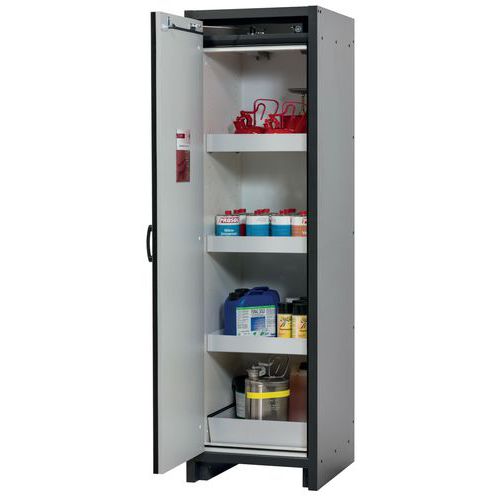 Veiligheidskast Q-CLASSIC-30 Q30.195.056 grijs/grijs_Asecos, Totale hoogte: 1968 mm, Totale breedte: 596 mm