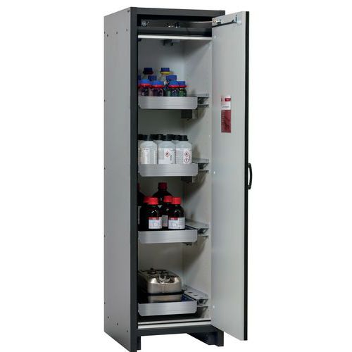 Veiligheidskast Q-CLASSIC-30 Q30.195.056 grijs/groen_Asecos, Totale hoogte: 1947 mm, Totale breedte: 564 mm