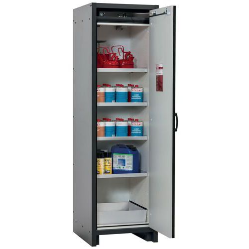 Veiligheidskast Q-CLASSIC-30 Q30.195.056 grijs/groen_Asecos, Totale hoogte: 1947 mm, Totale breedte: 564 mm
