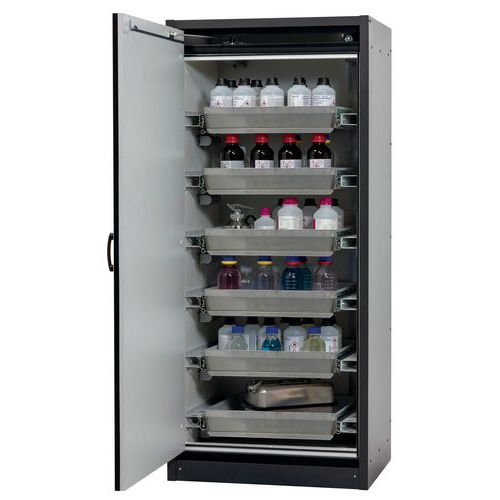 Veiligheidskast Q-CLASSIC-30 Q30.195.086 grijs/wit_Asecos, Totale hoogte: 1947 mm, Totale breedte: 864 mm
