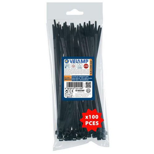 Colliers de fixation noir en nylon - Velamp