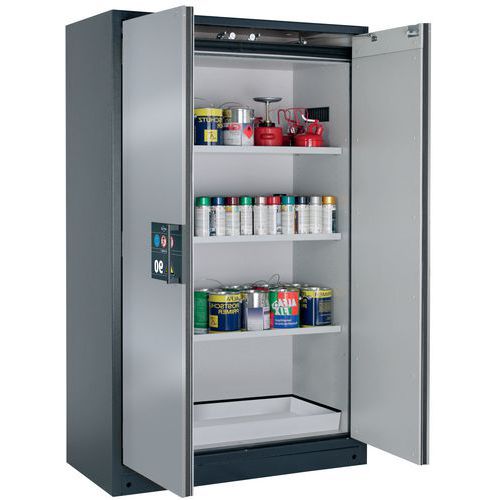 Armoire de sécurité Q-CLASSIC-90 gris/asecos argent - asecos