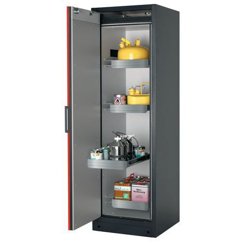 Armoire de sécurité Q-CLASSIC-90 Gris/Rouge RAL 3020 - asecos