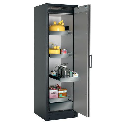 Veiligheidskast Q-PEGASUS-90 Q90.195.060 grijs/wit_Asecos, Totale hoogte: 1953 mm, Totale breedte: 599 mm