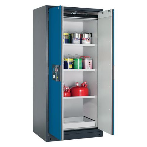 Armoire de sécurité Q-PEGASUS-90 Gris/Bleu RAL 5010 - asecos