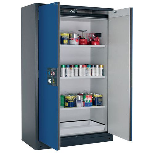 Armoire de sécurité Q-PEGASUS-90 Gris RAL 7016/Bleu RAL 5010 - asecos
