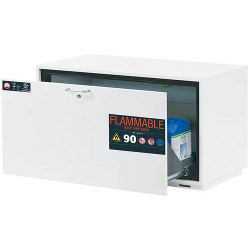 Veiligheidsonderbouwkast UB-S-90 UB90.060.110.UL.S_Asecos, Totale hoogte: 600 mm, Totale breedte: 1102 mm