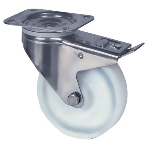 Roulette pivotante à oeil et frein - Force 300 kg Roulette pivotante à oeil et frein - Force 300 kg