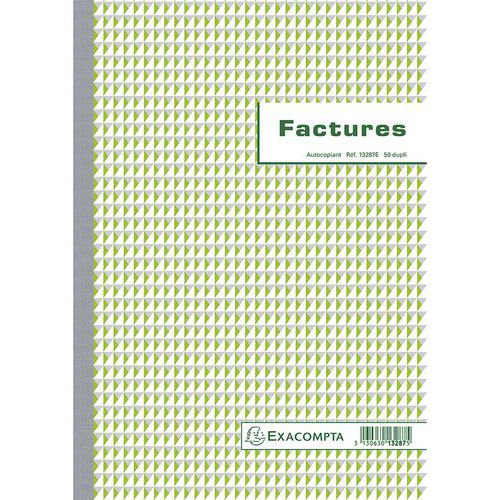 Doorschrijfpapier Facturen 50 bladen dupli folie franstalig-Exacompta
