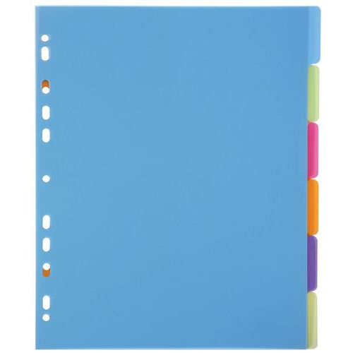 Tabblad in doorschijnende PP Chromaline - neutraal label - Exacompta