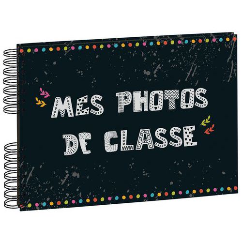 Fotoalbum MES PHOTOS DE CLASSE spiraalgebonden 50 zwart bladen 32x22cm