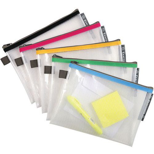 Pochette à fermeture éclair en plastique souple - Exacompta