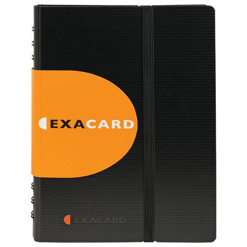 Visitekaarthouder Exactive 20x14.5cm met pochetten Exacard 120 kaart
