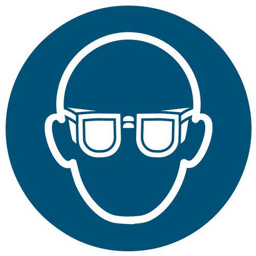 Panneau d'obligation - Port de lunettes de sécurité - Rigide