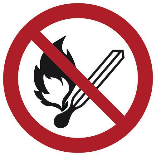 Verbodsbord - Open vuur verboden - Hard